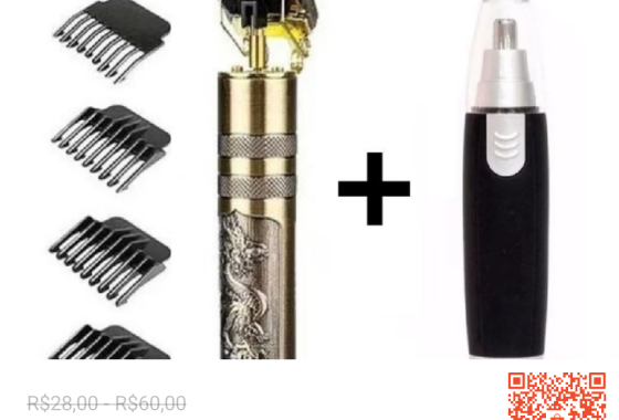 [Confira Kit cuidados masculinos - Barbeador e aparador de pelos Maquin]