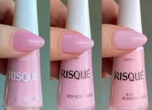 [Kit 3 Esmalte Risque Tons Rosa Claro , Astral , Pop Rose e Rose Bombom]